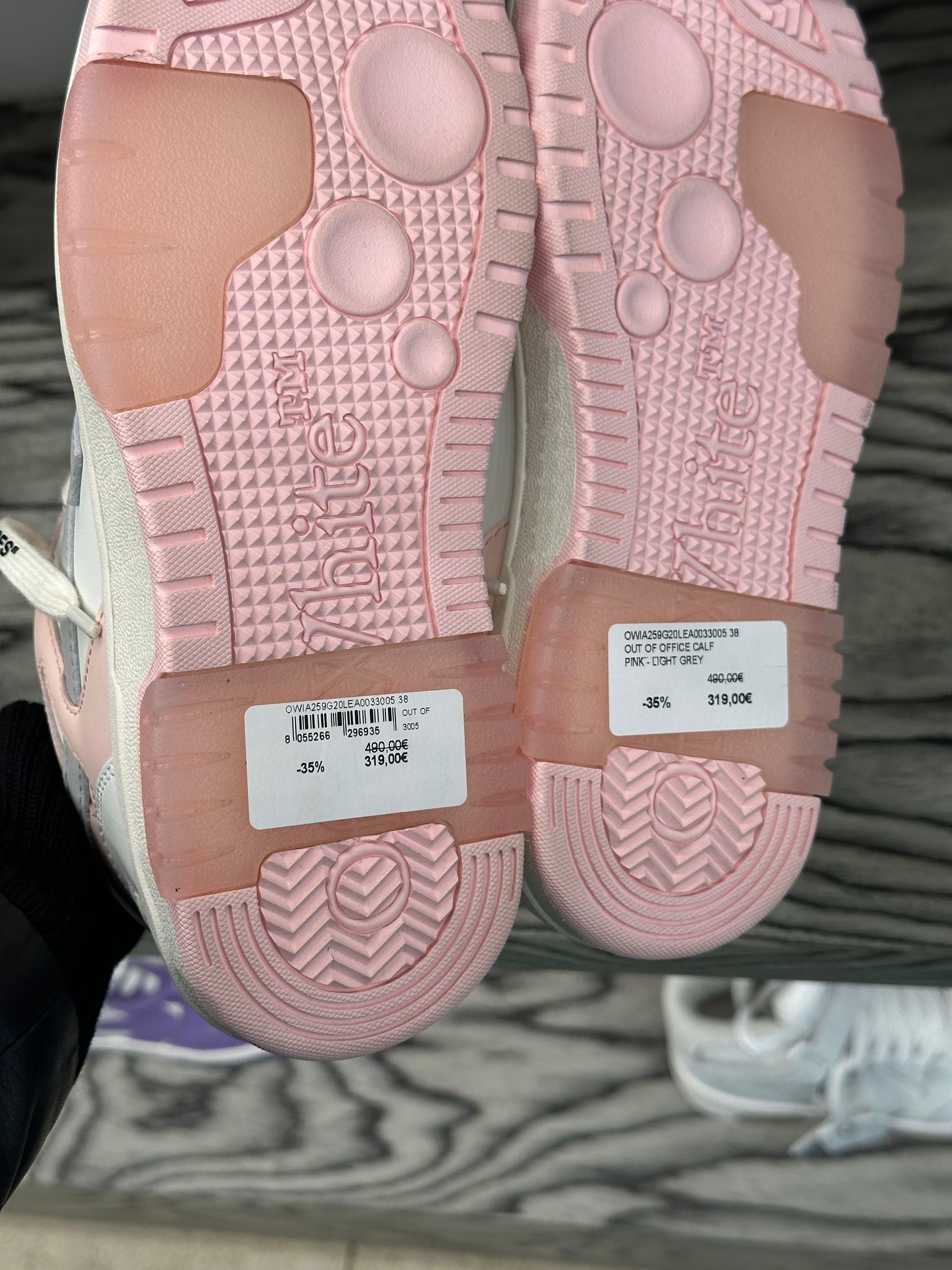 Off - White Out Of Office Calf Pink - Light GreyOff - White