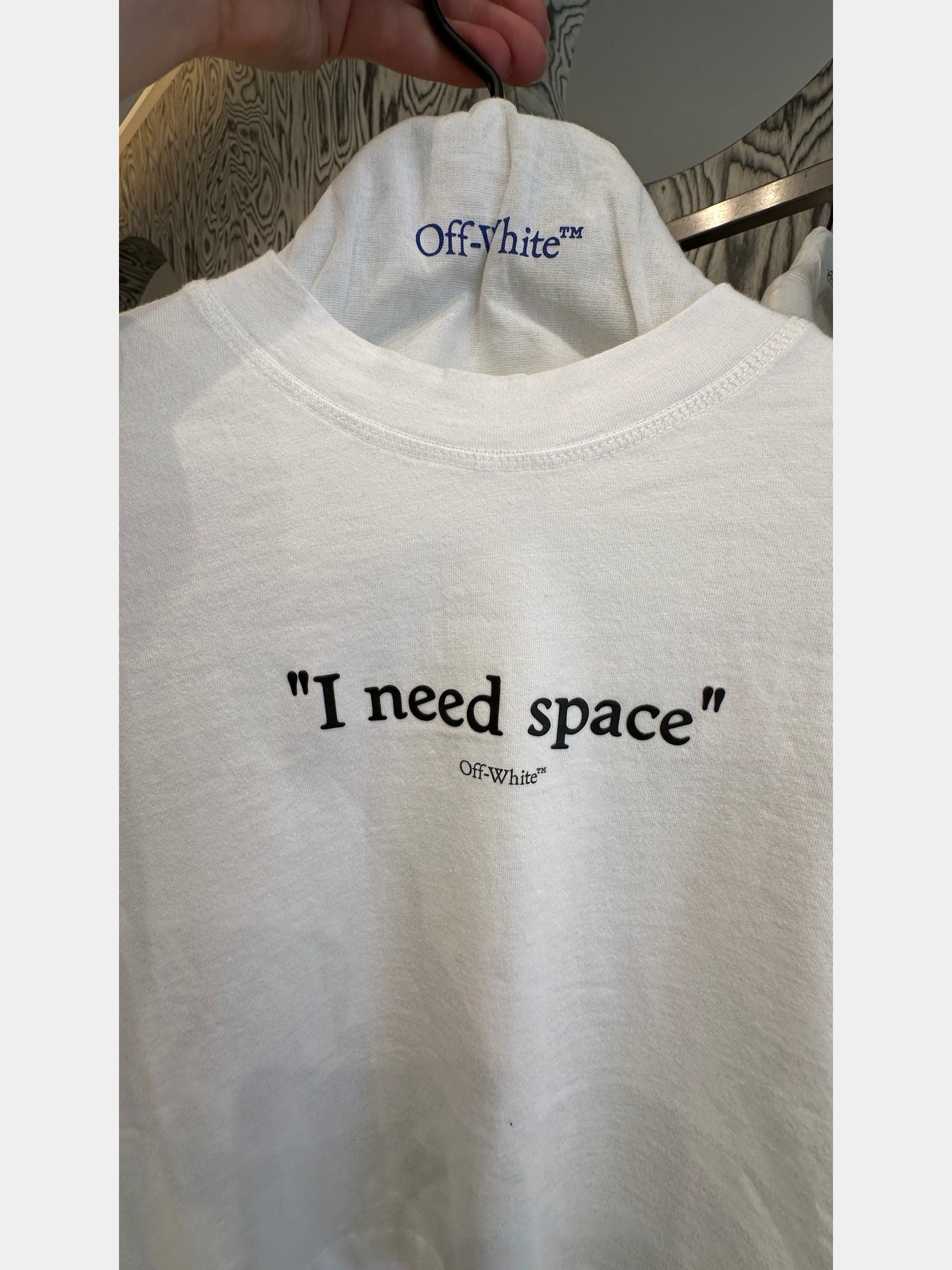 Off - White Thick Need Space Crop TeeOff - White
