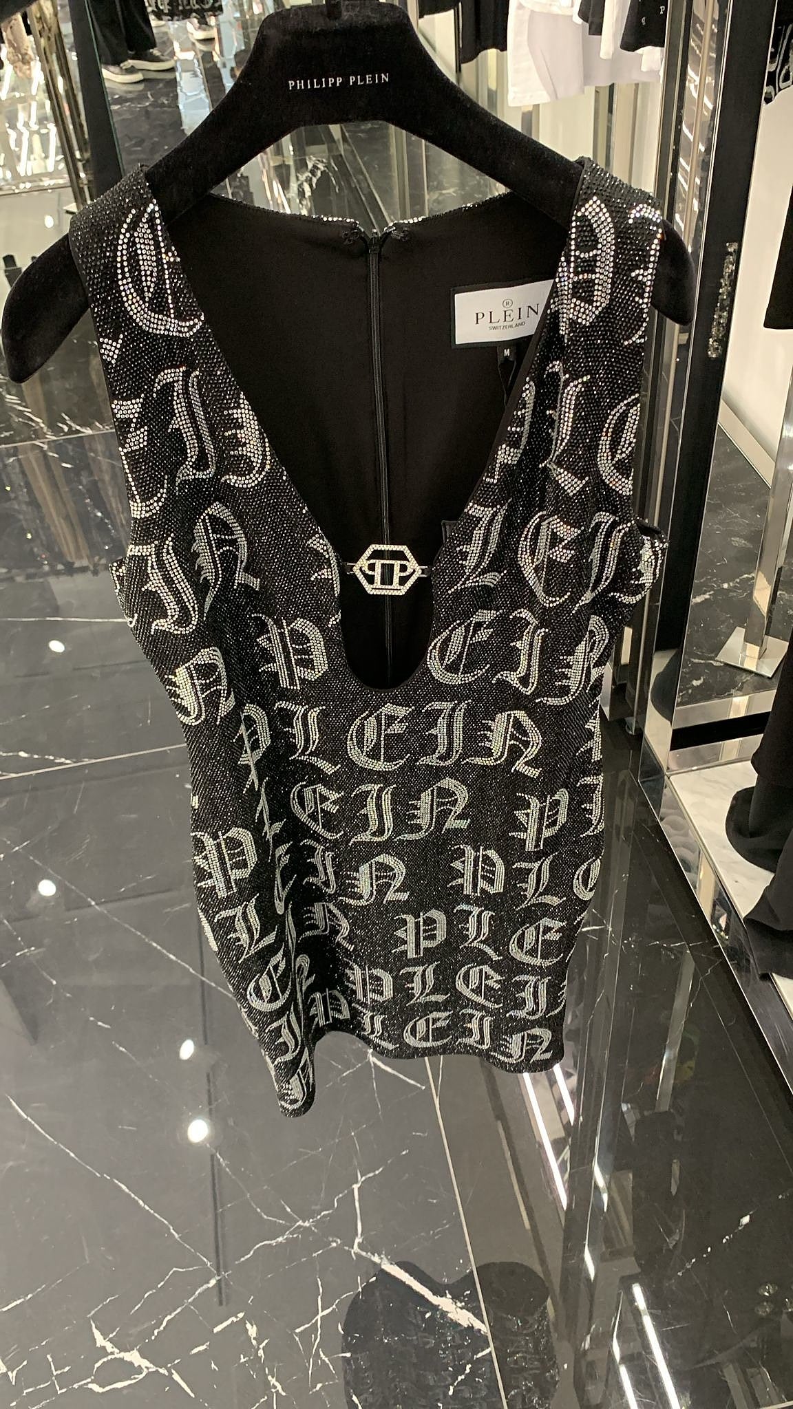 Philipp Plein Mini Dress Gothic Plein StrassPhilipp Plein