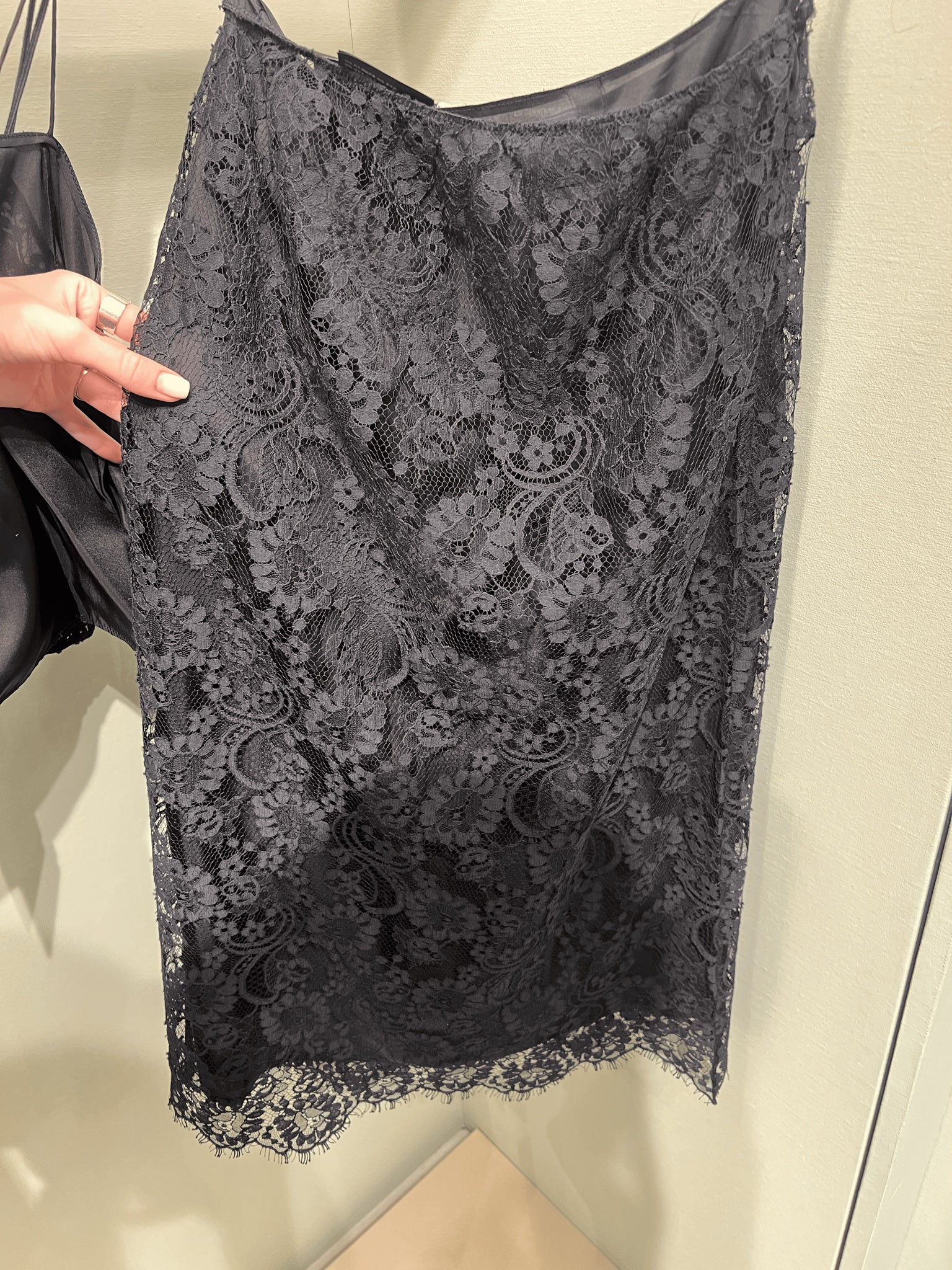 Prada Damska spódnica koronkowa czarnaPrada