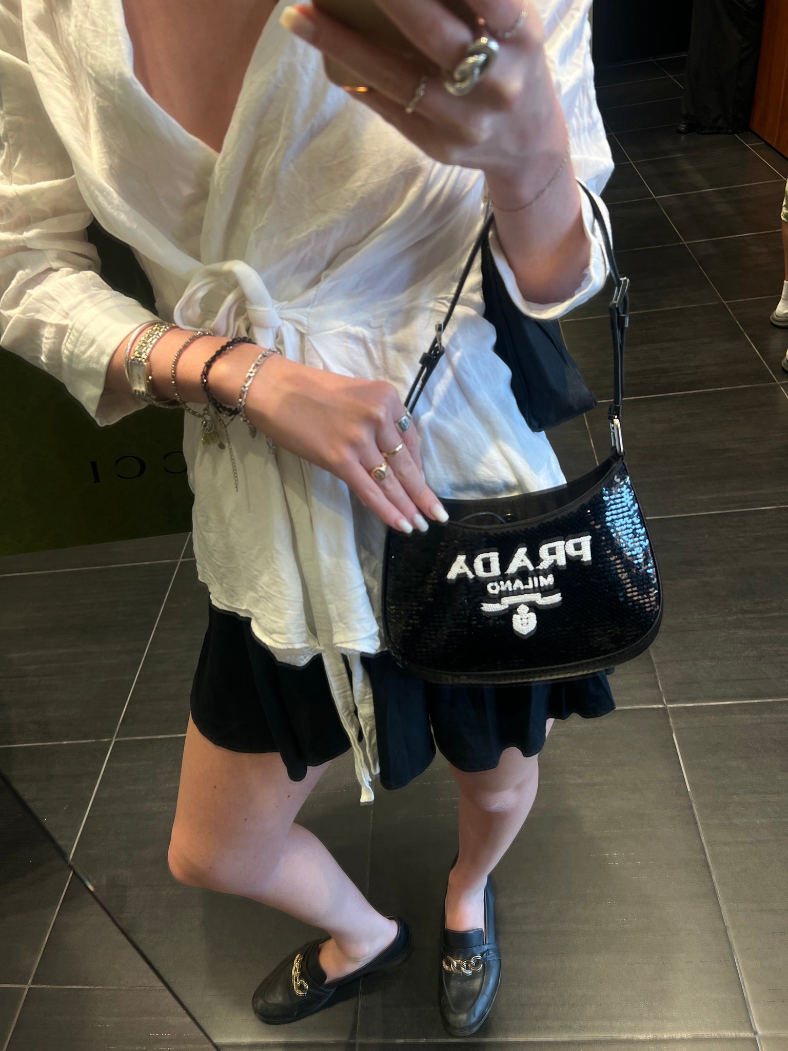 Prada Damska torebka na ramię 20WVY F0967 czarnaPrada