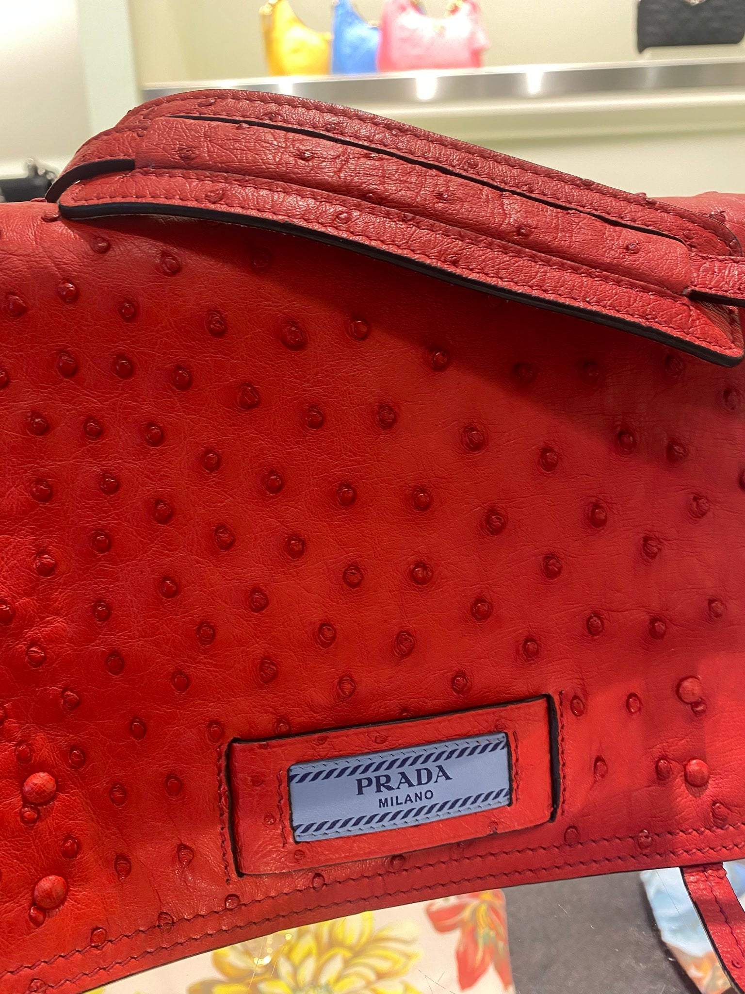 Prada Damska torebka na ramię czerwonaPrada