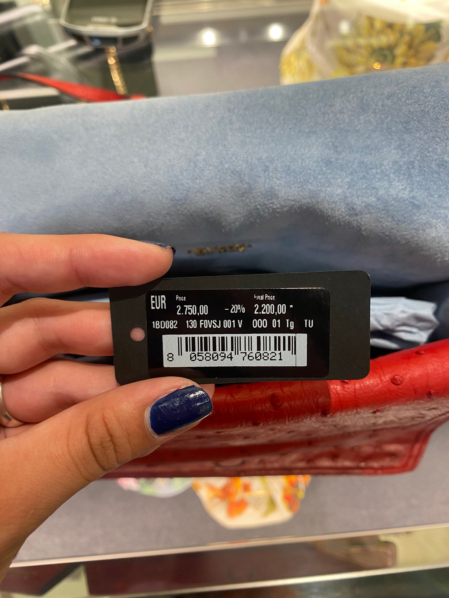 Prada Damska torebka na ramię czerwonaPrada