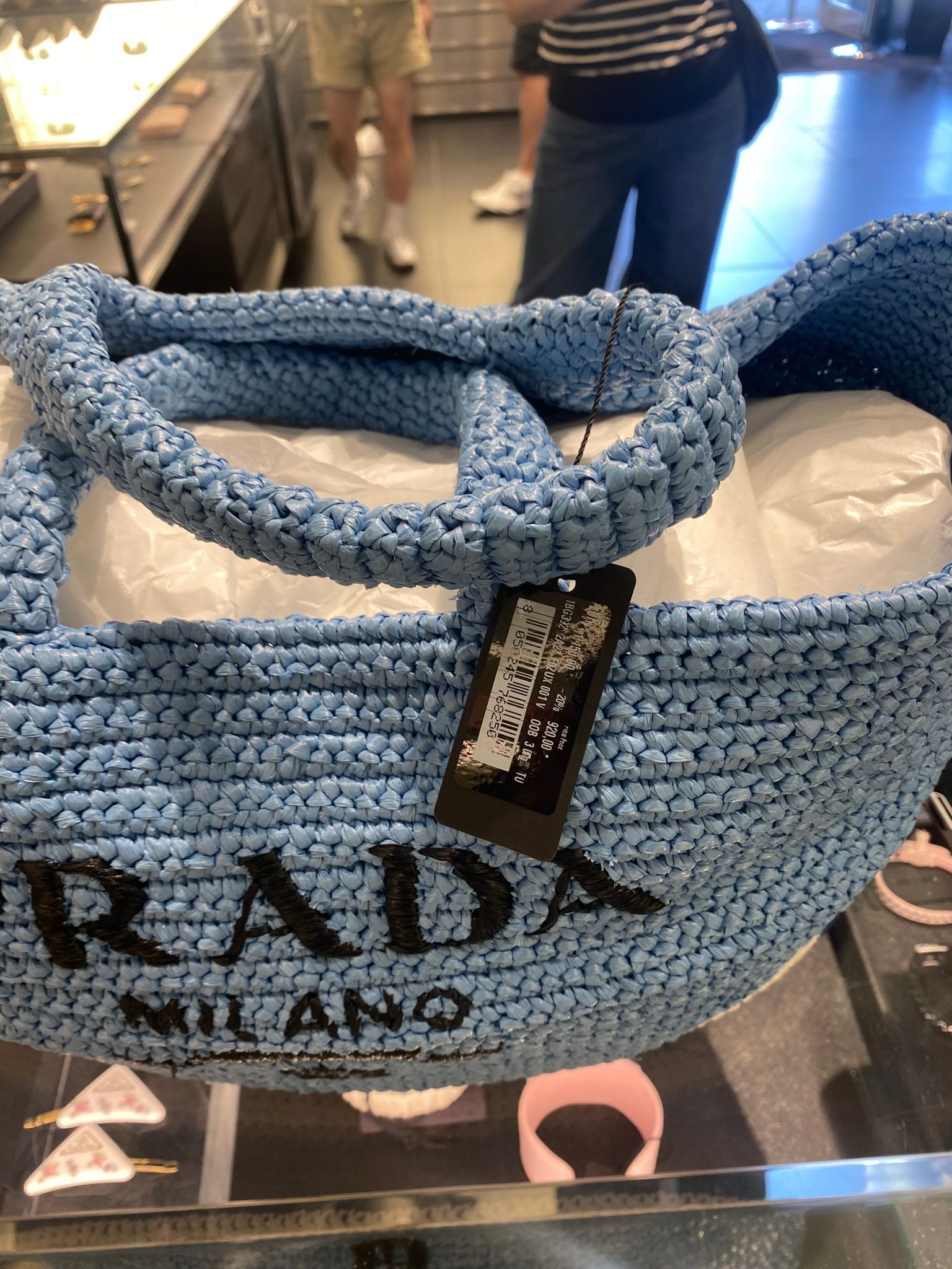 Prada Damska torebka na ramię niebieskaPrada