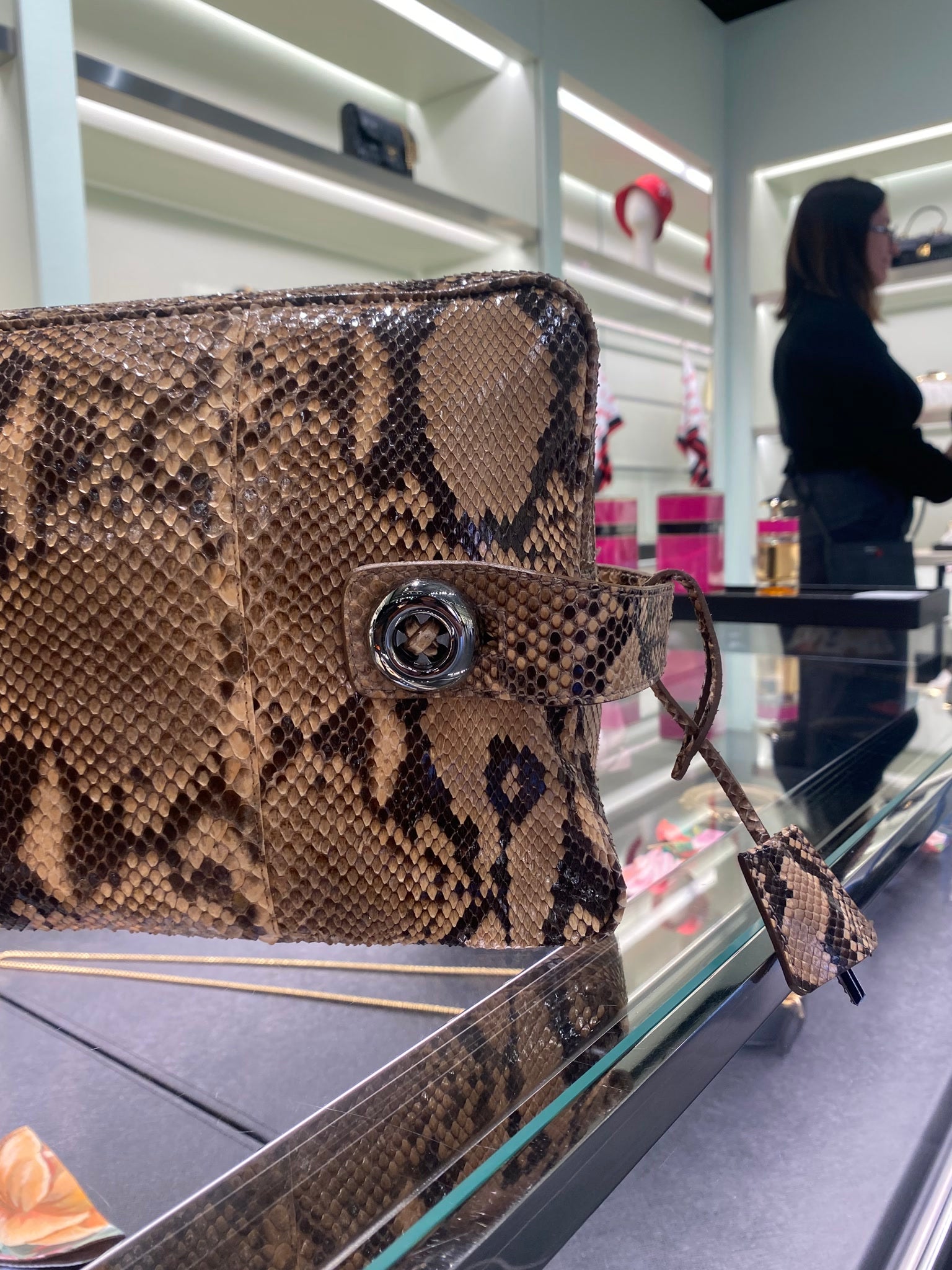 Prada Damska torebka na ramię w kolorze wężaPrada