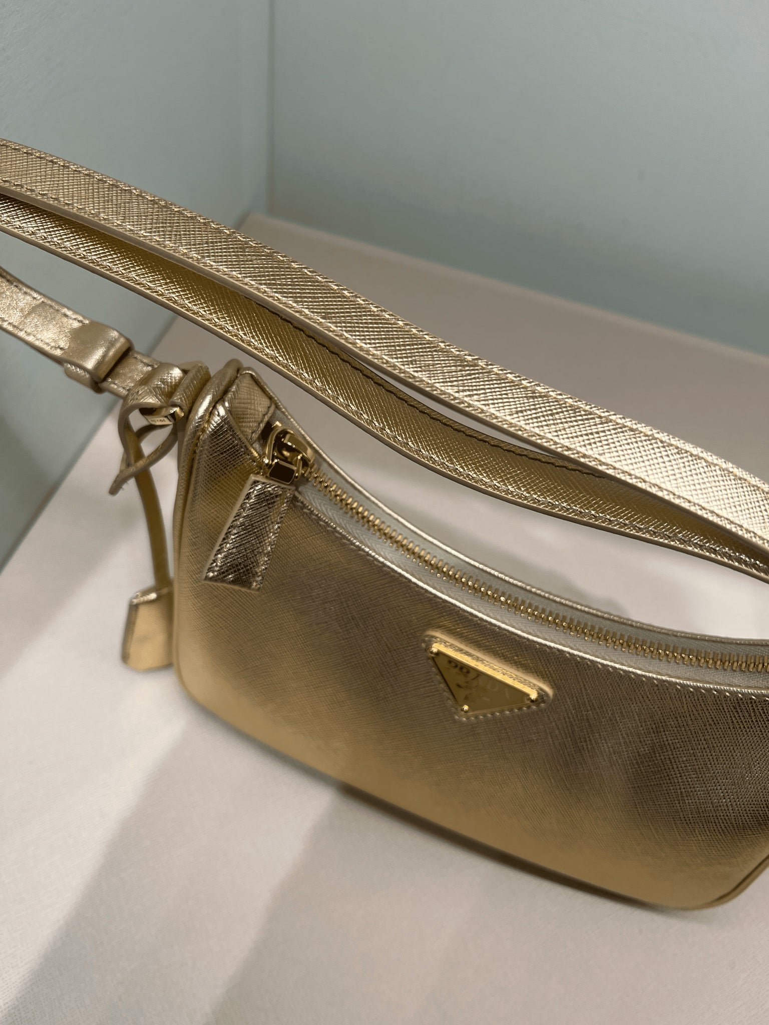 Prada damska torebka złota 1BZ811Prada