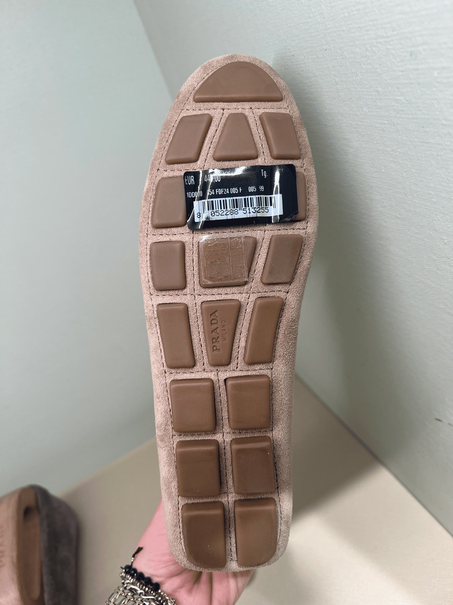 Prada Damskie loafersy beżowe skóra naturalnaPrada