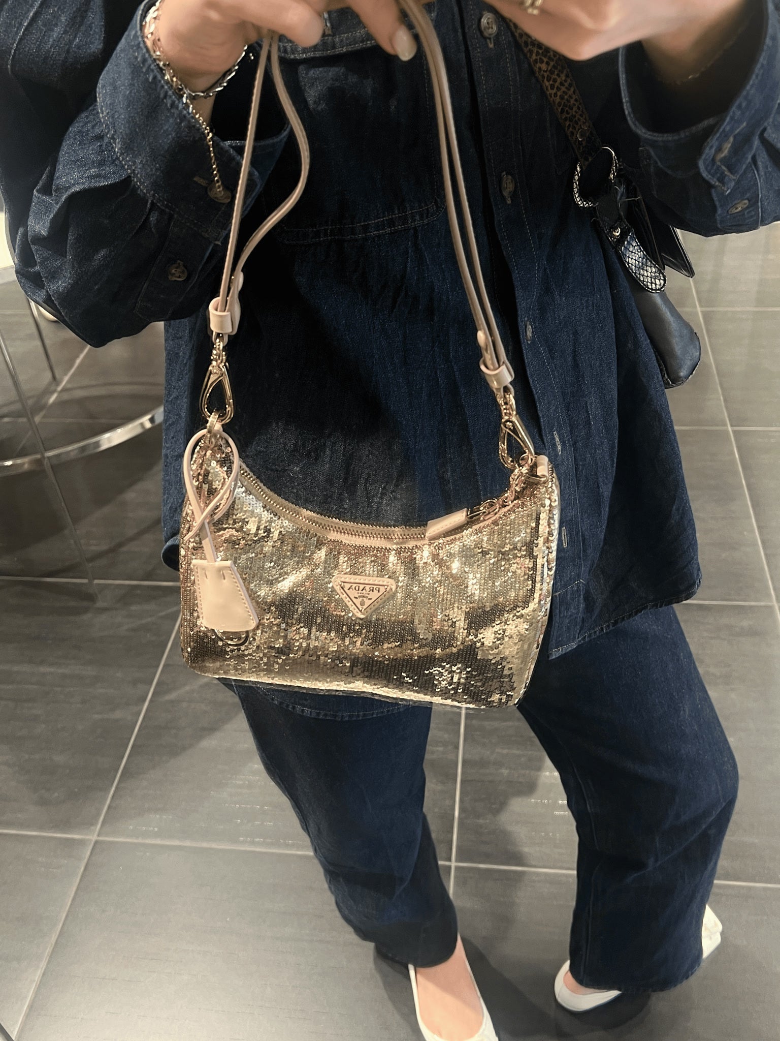 Prada torebka damska Sequins 1BC214Prada