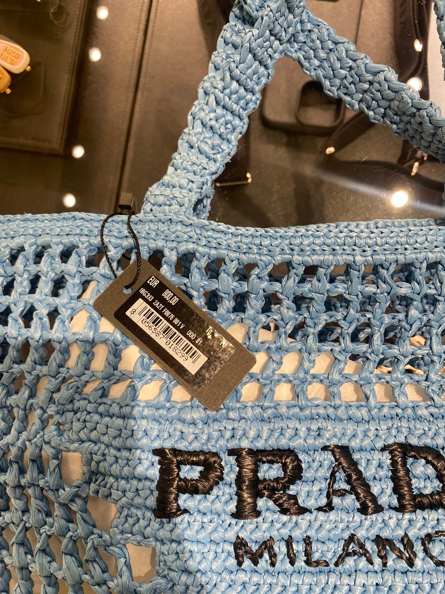 Prada Torebka na ramię niebieskaPrada