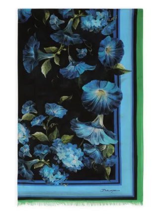 Prada Twill Scarf with Vintage Rose PrintDolce & Gabbana