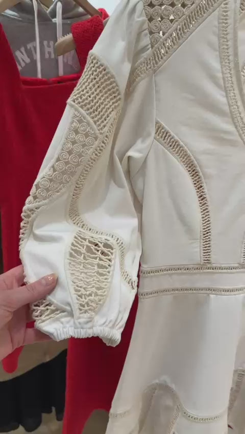 Maje Crochet Detail Dress