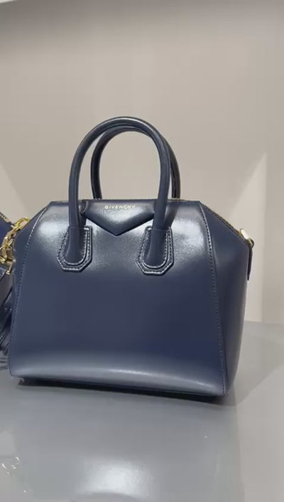 Givenchy Damska torebka skórzana niebieska Antigona