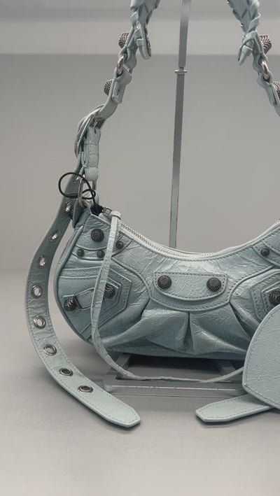 Balenciaga Damska torebka skórzana Aqua Le Cagole