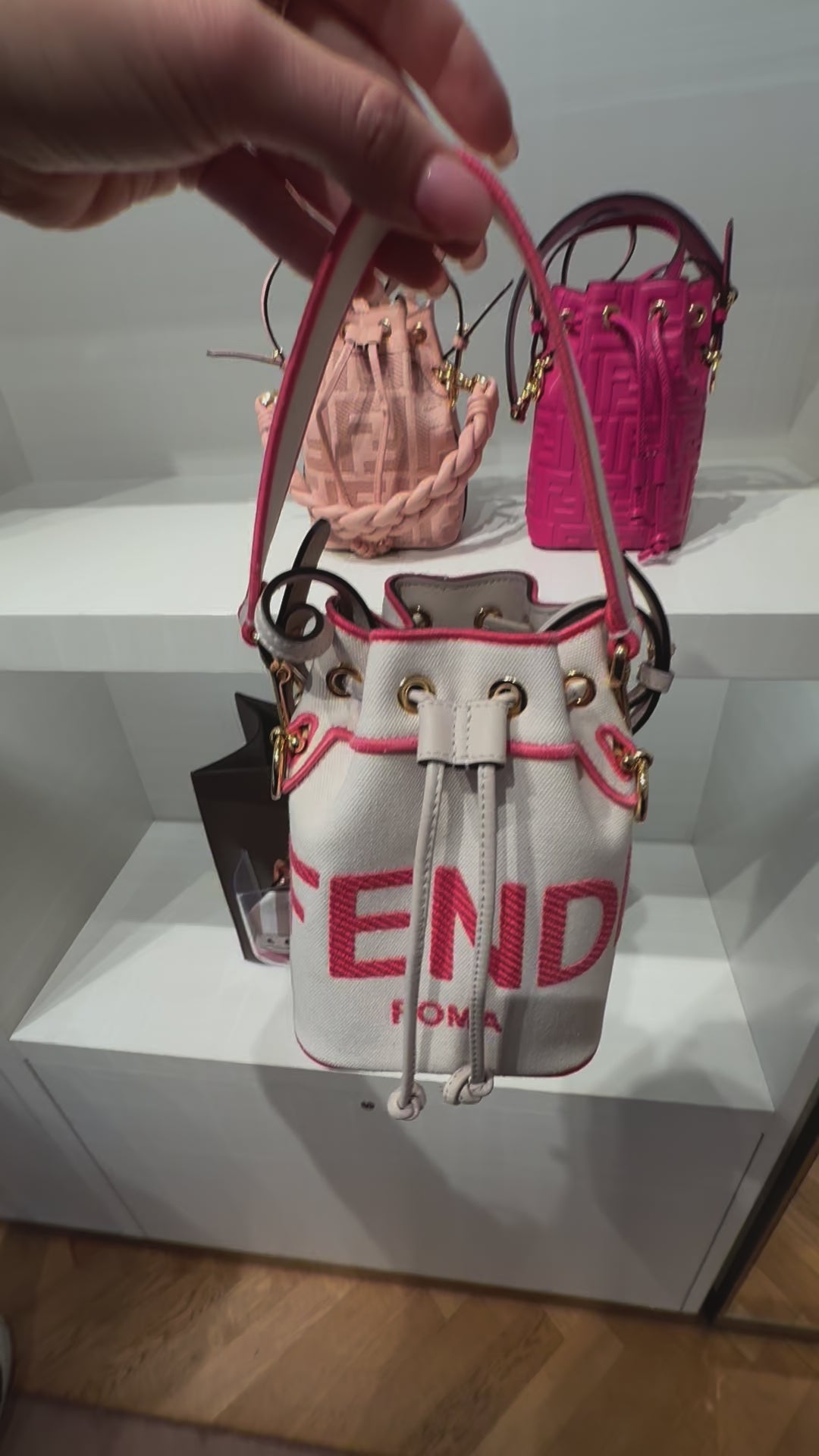 Mini Bag Montresor Fabric Calf Leather