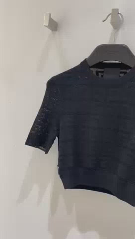 Givenchy damski czarny sweter BW90LB4ZAQ