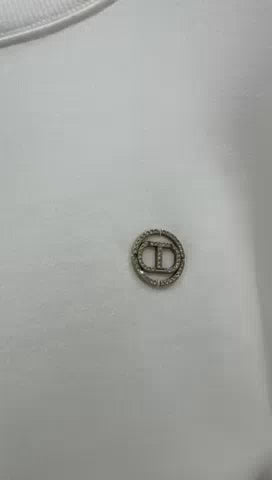 Felpa Girocollo con Dettaglio Oval T