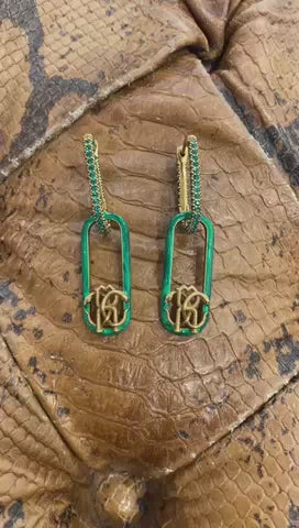 Roberto Cavalli złote kolczyki TKG023-AM081