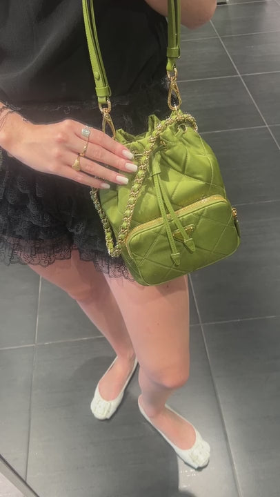 Prada Damska torebka na ramię zielona