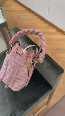 W. Mini Bag/Mon Tresor/Fabric+Lambleather+Ba Baby Pink+Oro Soft