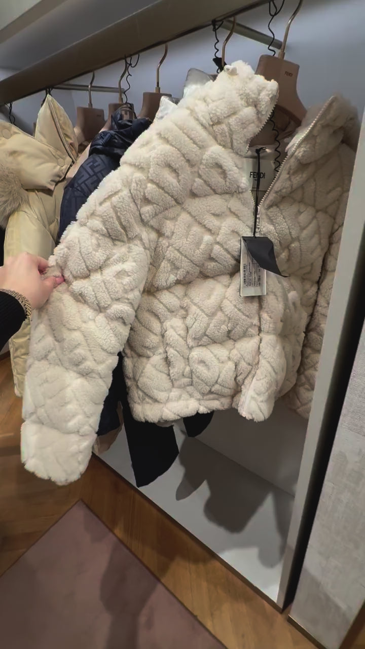 W Puffer Jacket / Knitted Fabric Penelope Panna