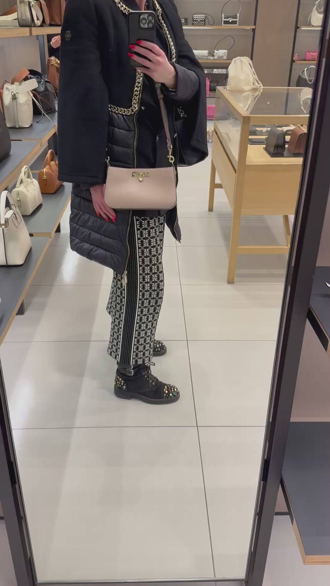 ROCKSTUD FIERCE SMALL CALFSKIN SHOULDER BAG