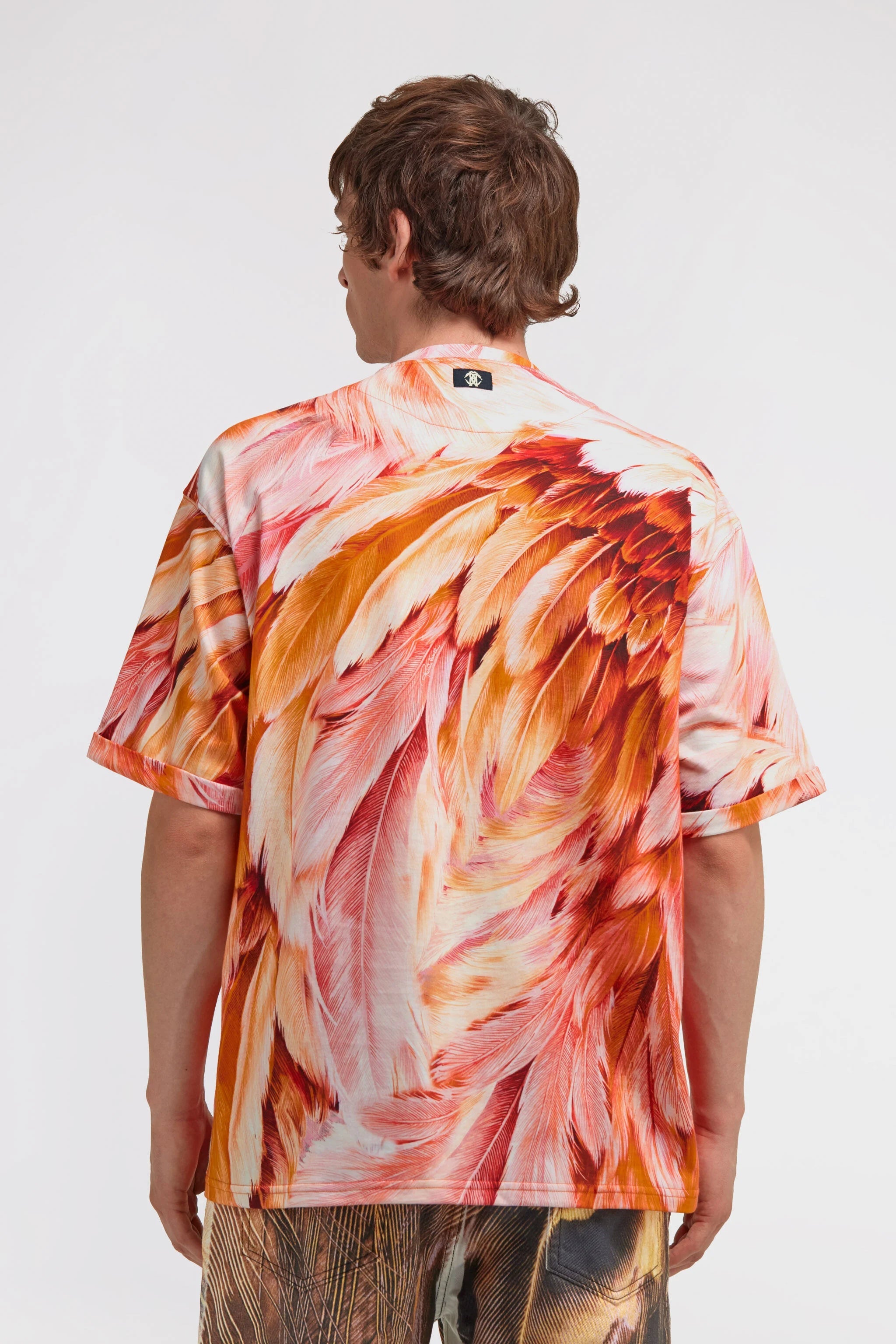 Roberto Cavalli Cool Fit Tee Plumage Print UNISEXRoberto Cavalli