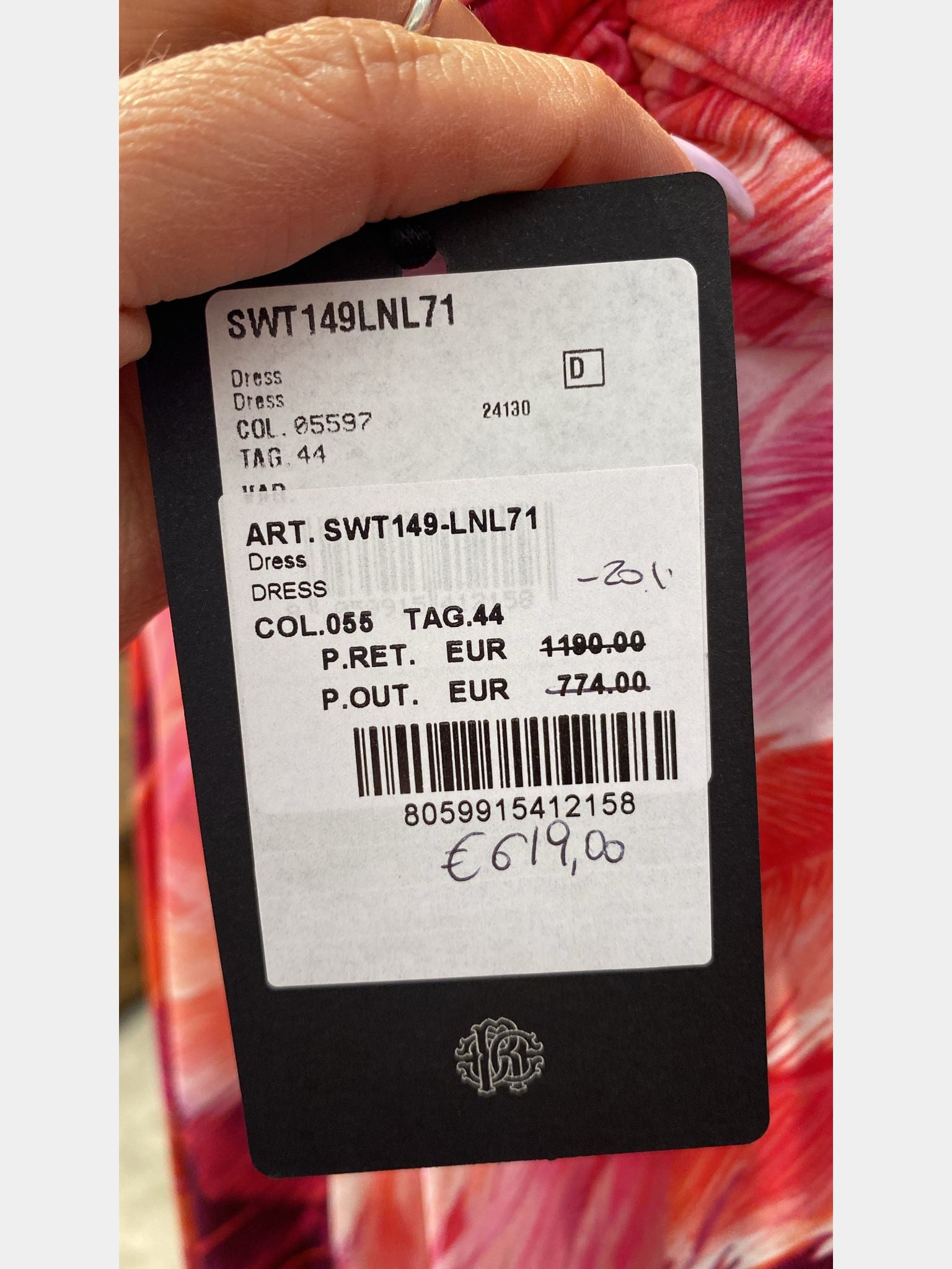 Roberto Cavalli plumage - print midi dressRoberto Cavalli