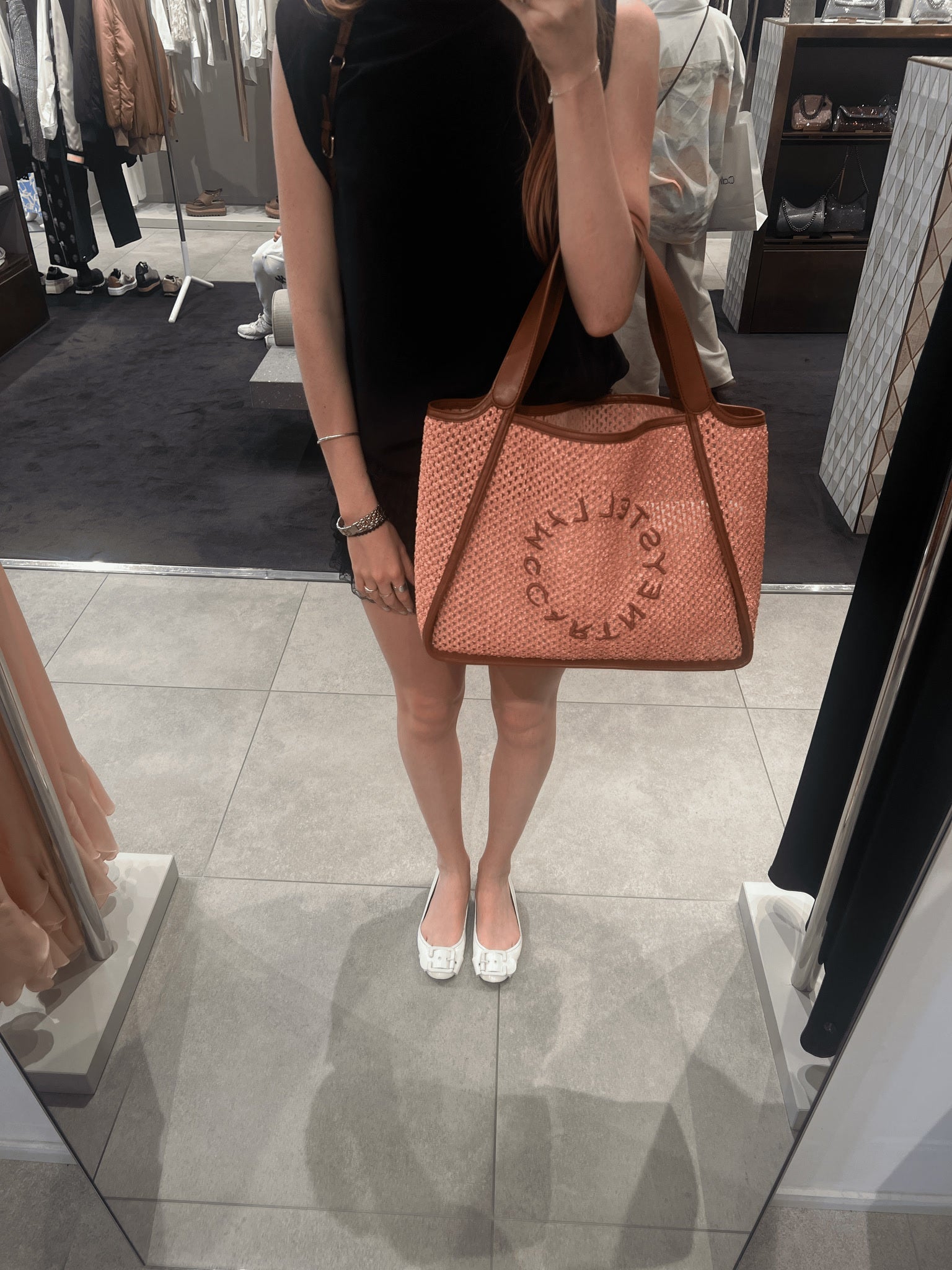 Stella McCartney Damska torba Tote Rafia MeshStella Mccartney