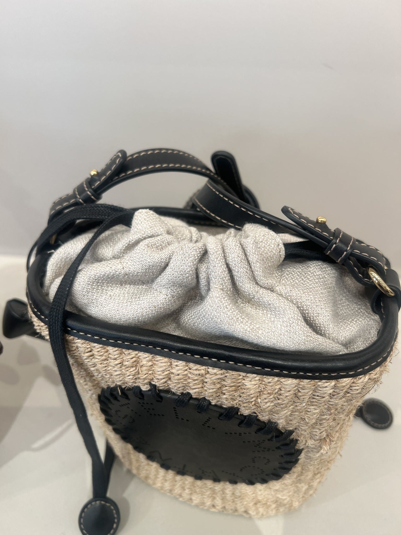 Stella McCartney Damska torebka crossbody Eco Abaca BasketStella Mccartney