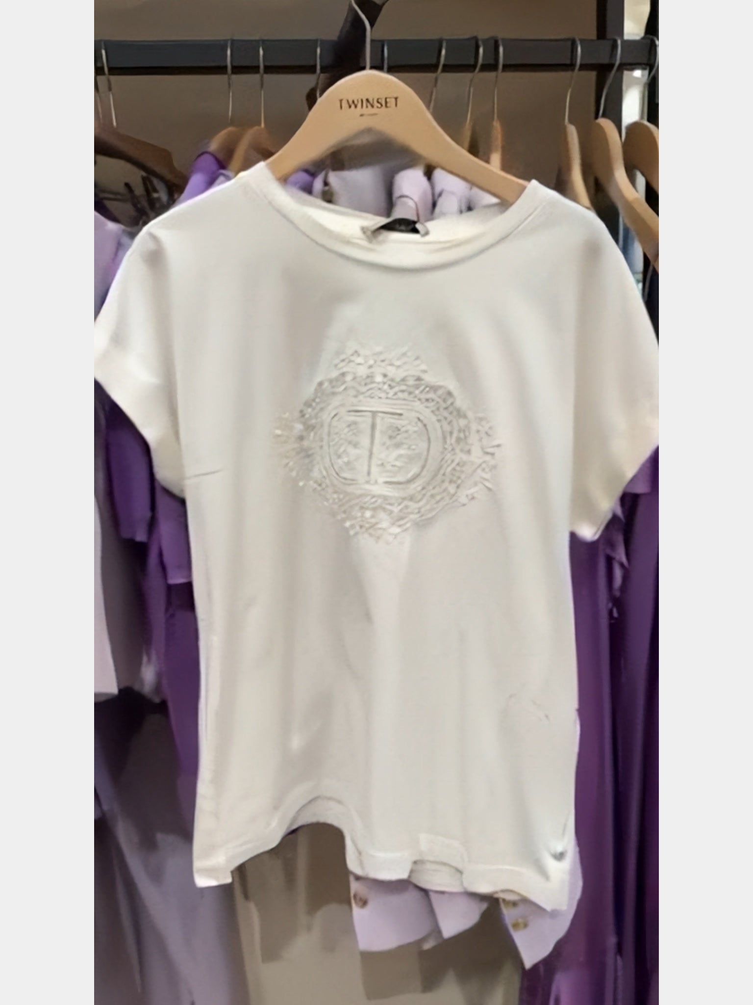 Twinset T - SHIRT M/C CON RICAMOTwinset