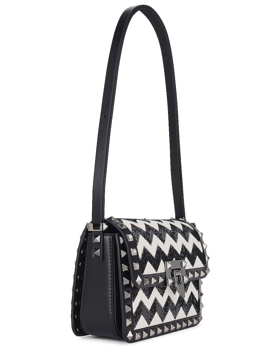 Valentino Small Rockstud23 Embroidered Shoulder BagValentino