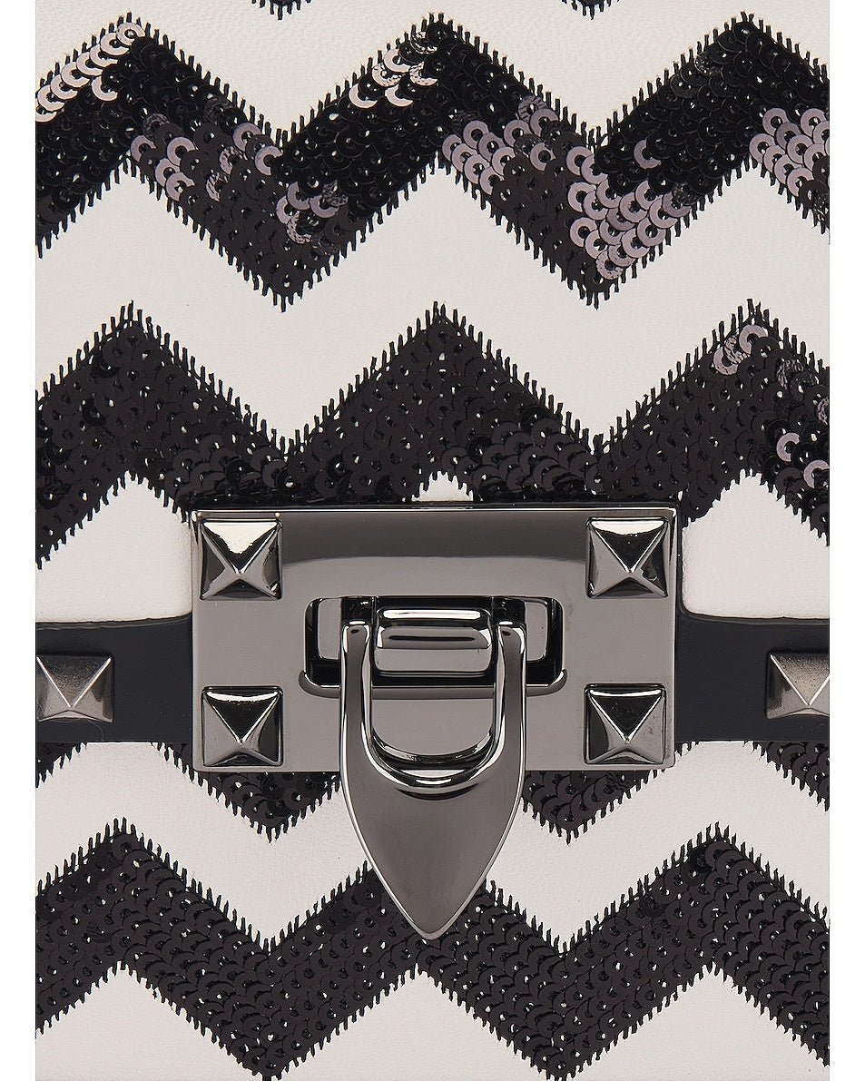 Valentino Small Rockstud23 Embroidered Shoulder BagValentino
