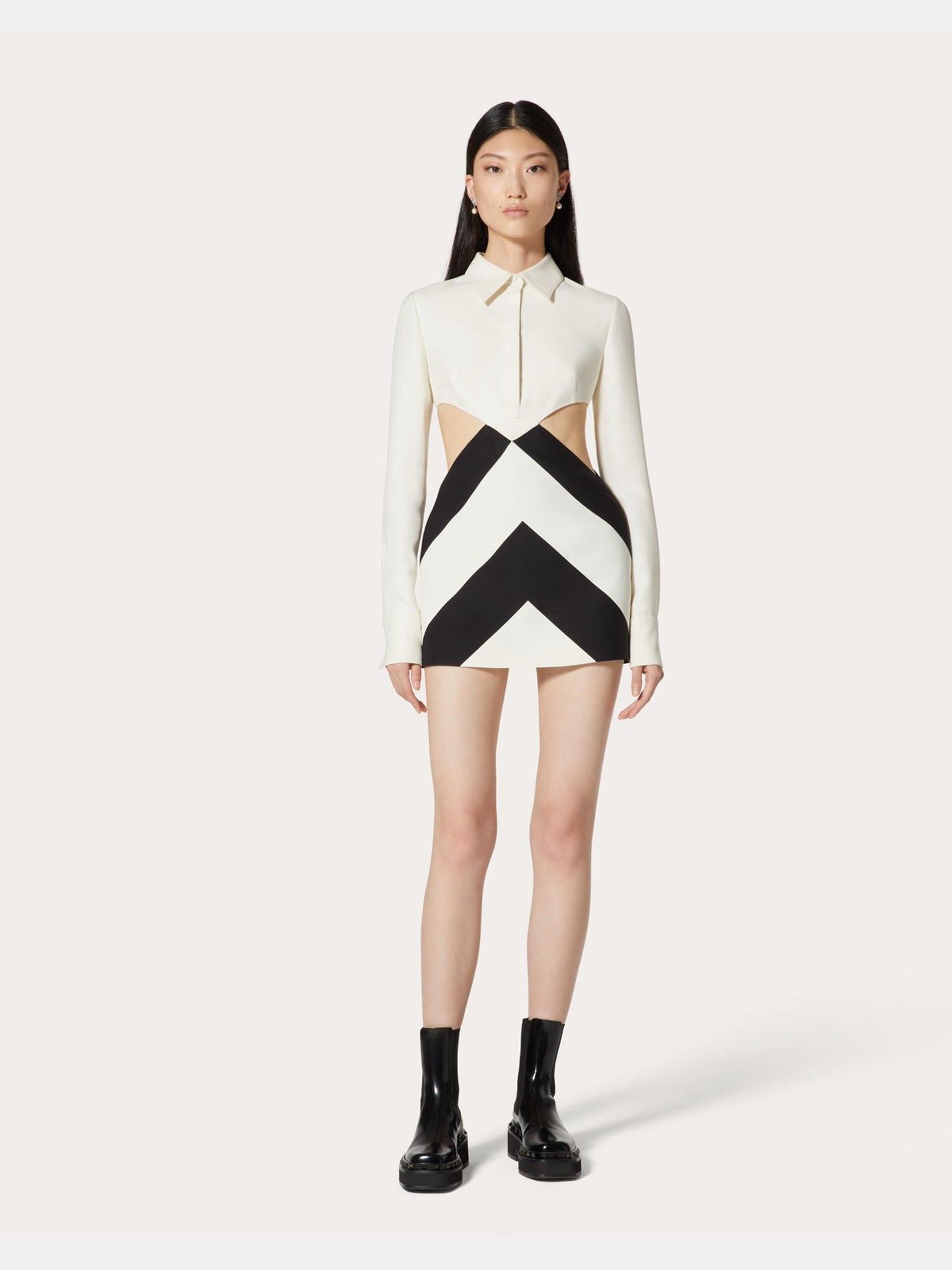 Valentino Strhype Crepe Couture Short DressValentino