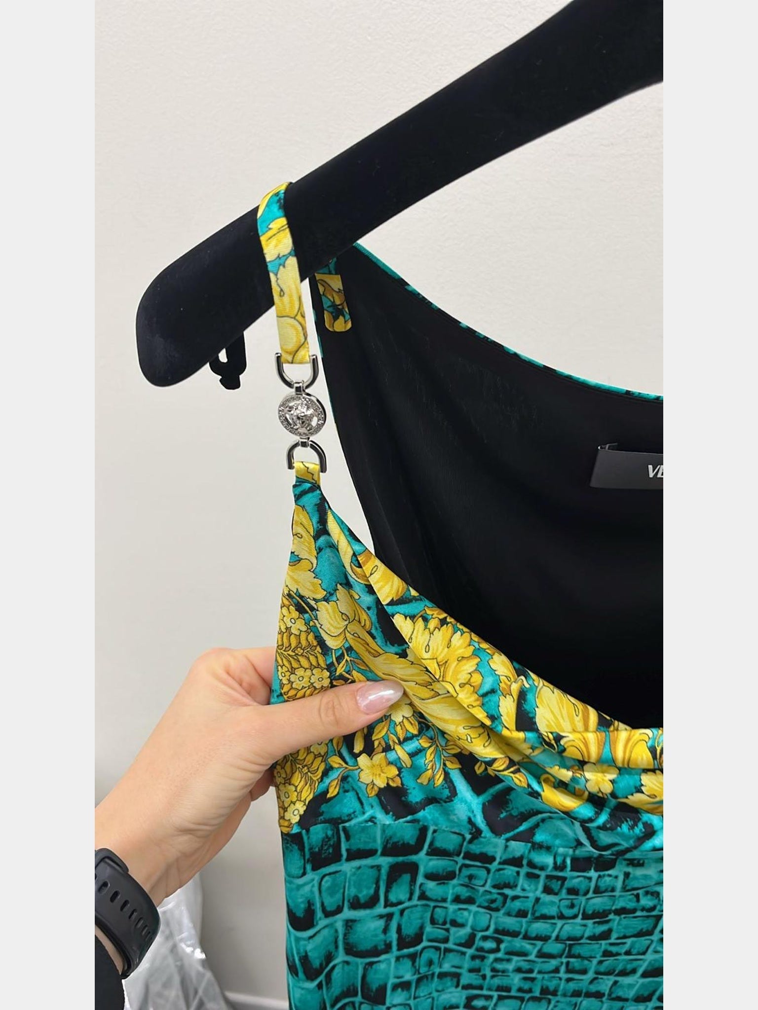 Versace Dress green and yellowVersace