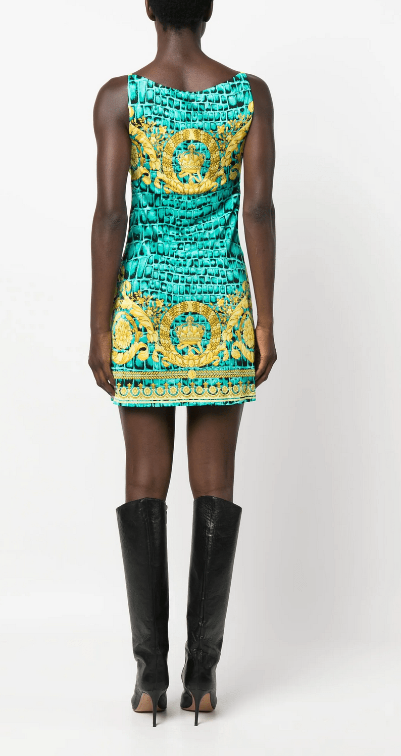 Versace Dress green and yellowVersace