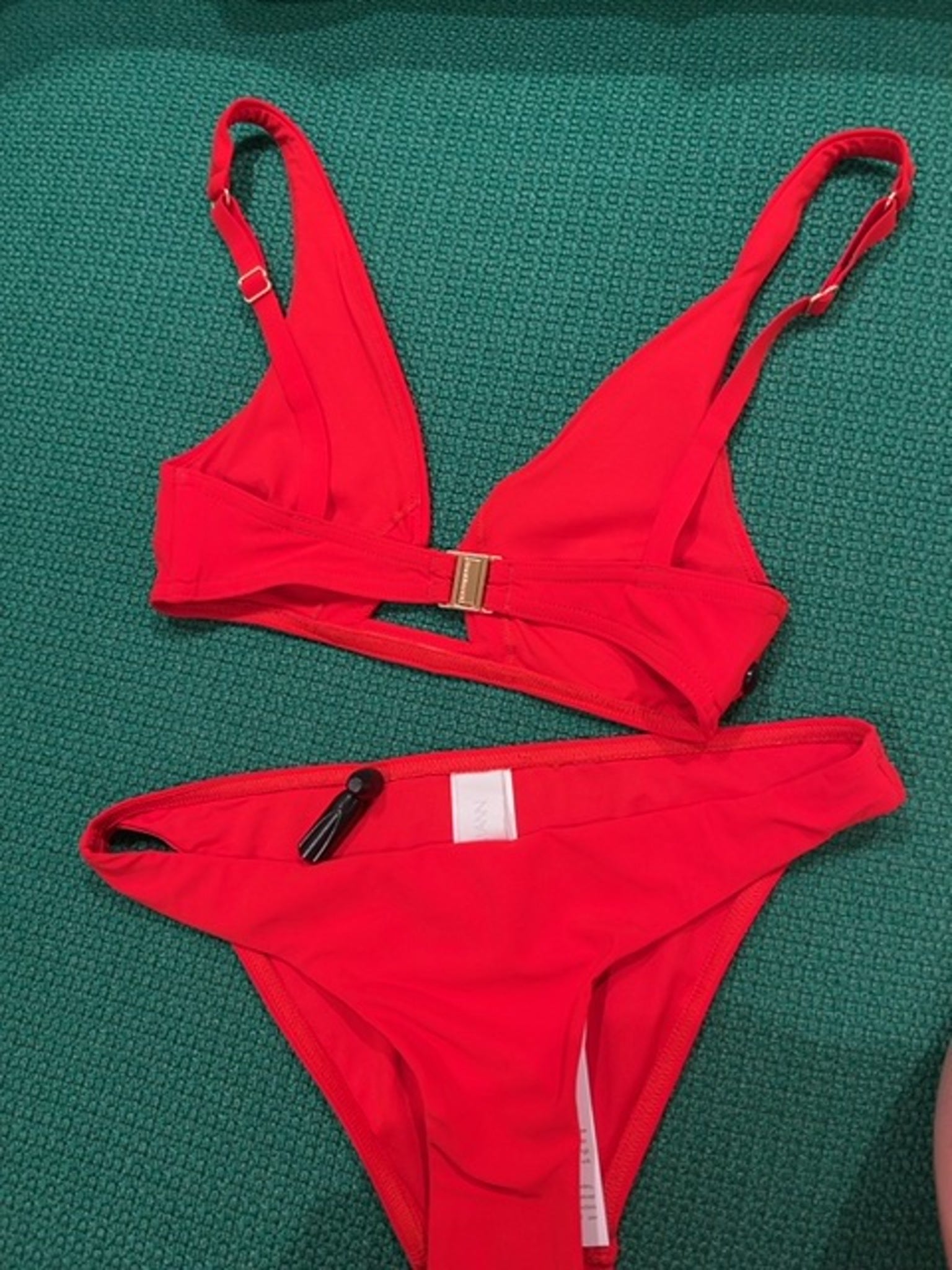 ZIMMERMANN Bikini Damskie Czerwone Lightburst Wire Front BikiniZimmermann