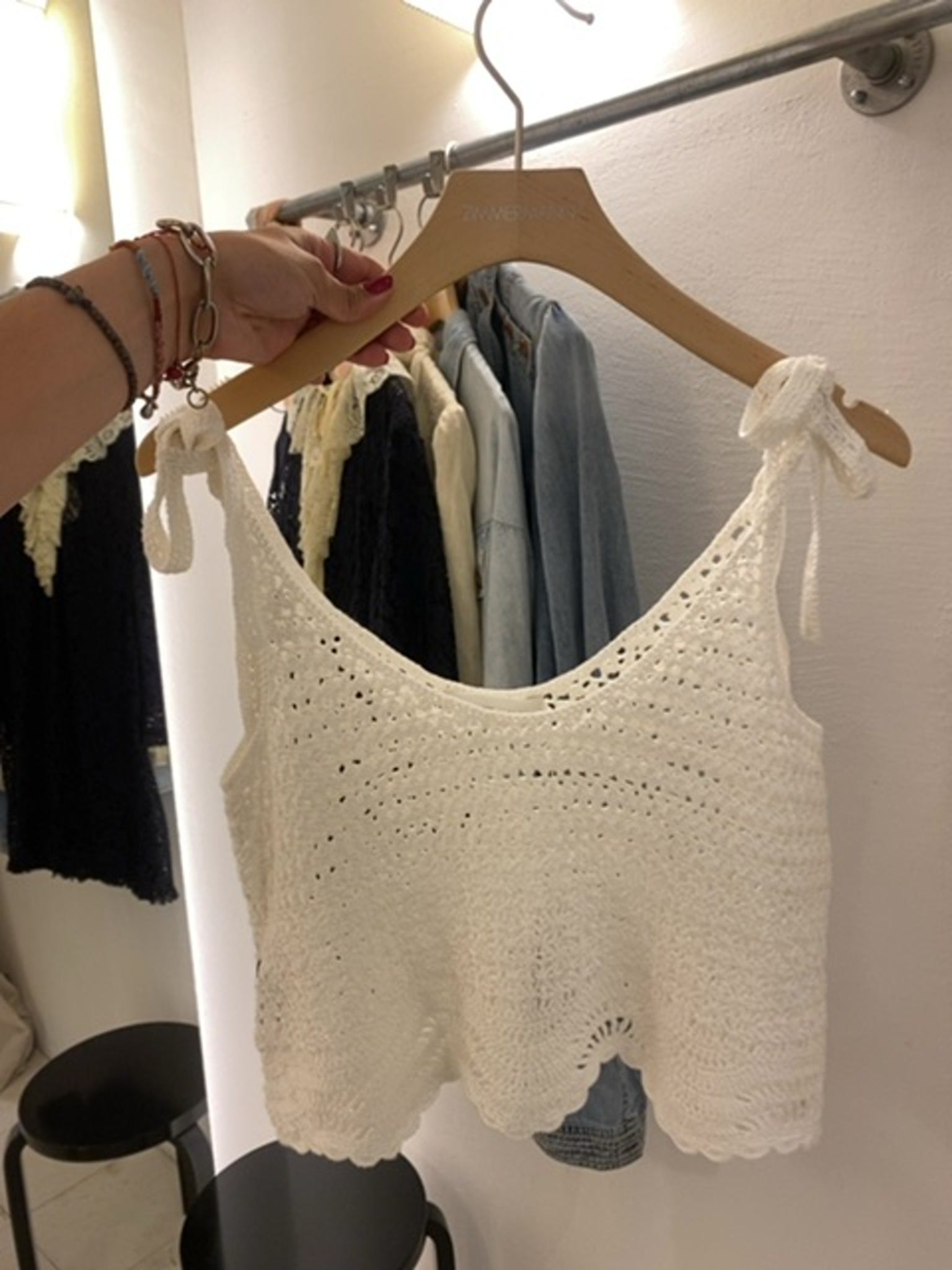 ZIMMERMANN Damski Top Ivory Lightburst Textured Swing Tank 9236TSS246Zimmermann