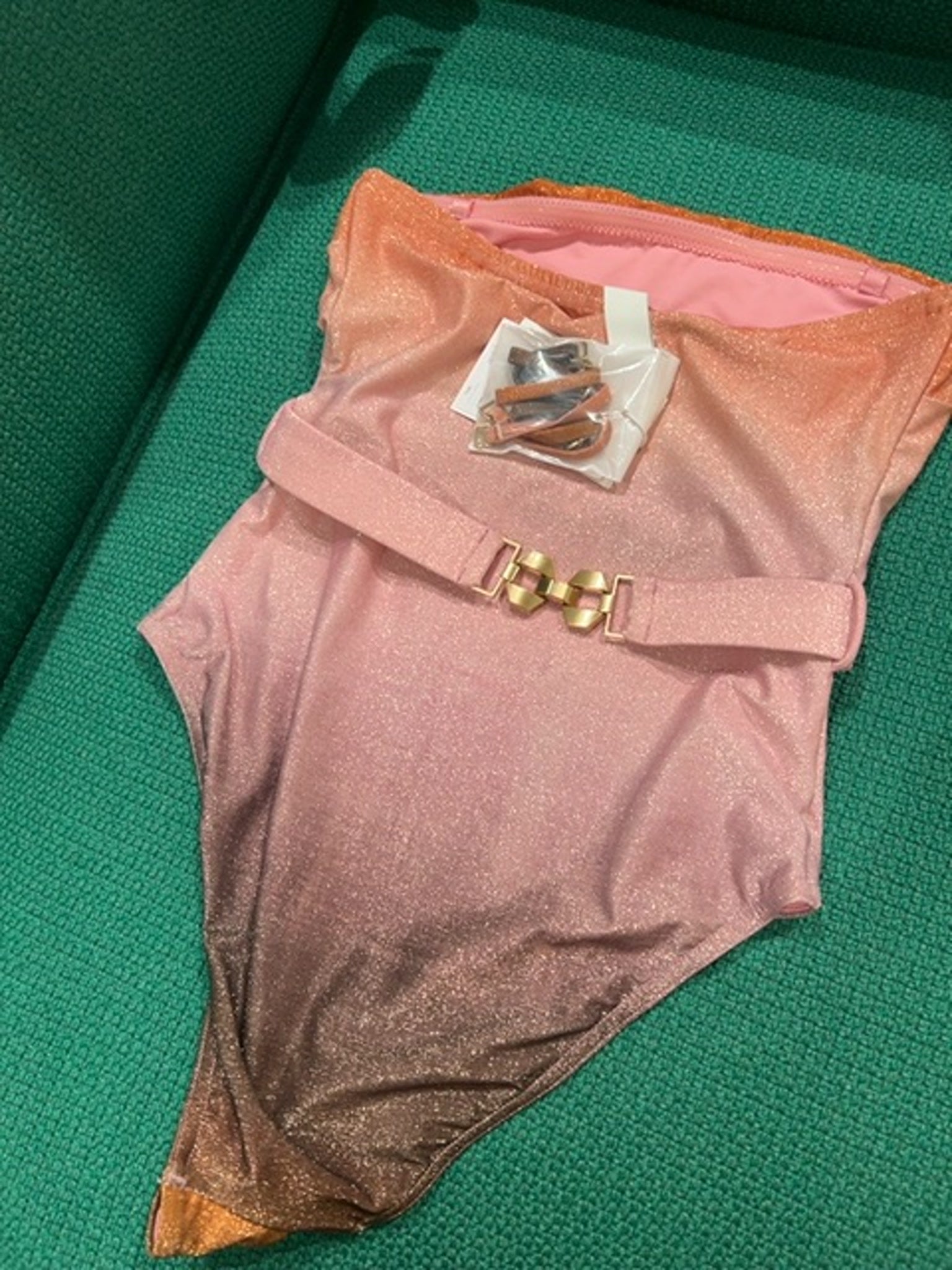 ZIMMERMANN Damski Top Metaliczny Ombré Golden Metallic BandeauZimmermann