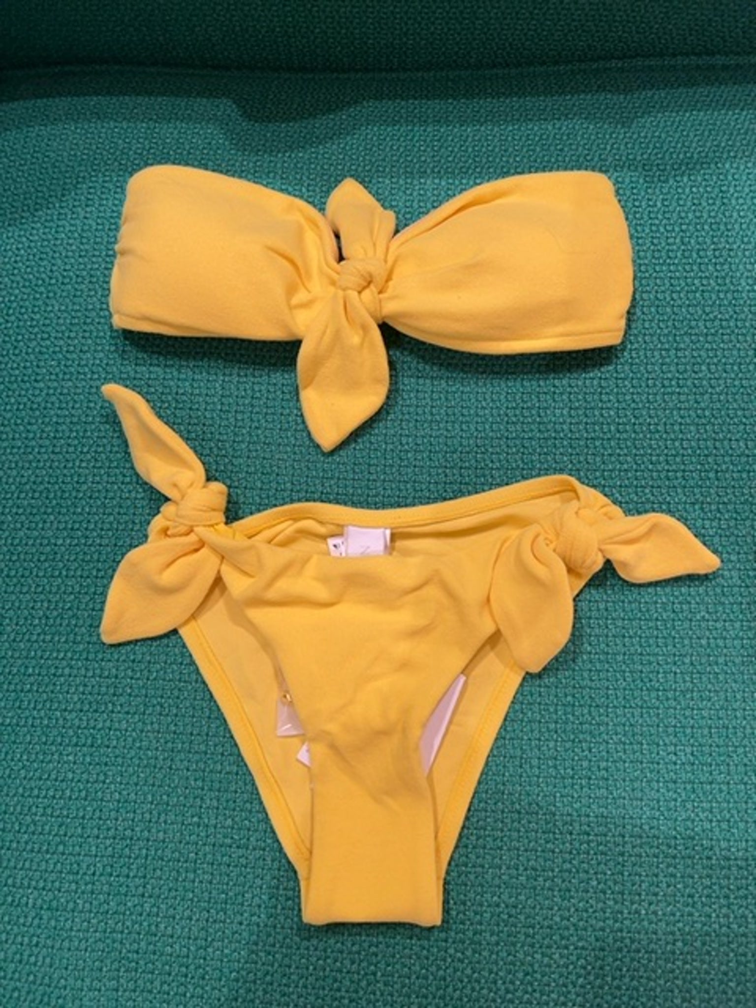 ZIMMERMANN Damskie Bikini Złote Terry TieZimmermann