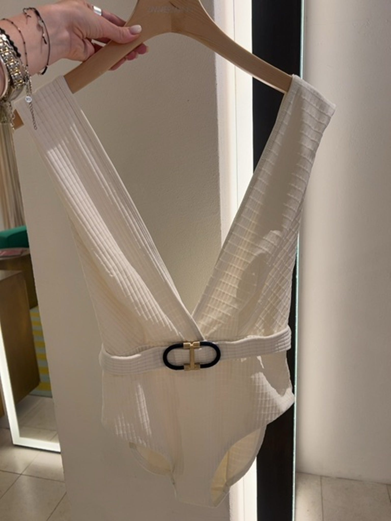 ZIMMERMANN Damskie Kostium Kąpielowy Texture PlungeZimmermann