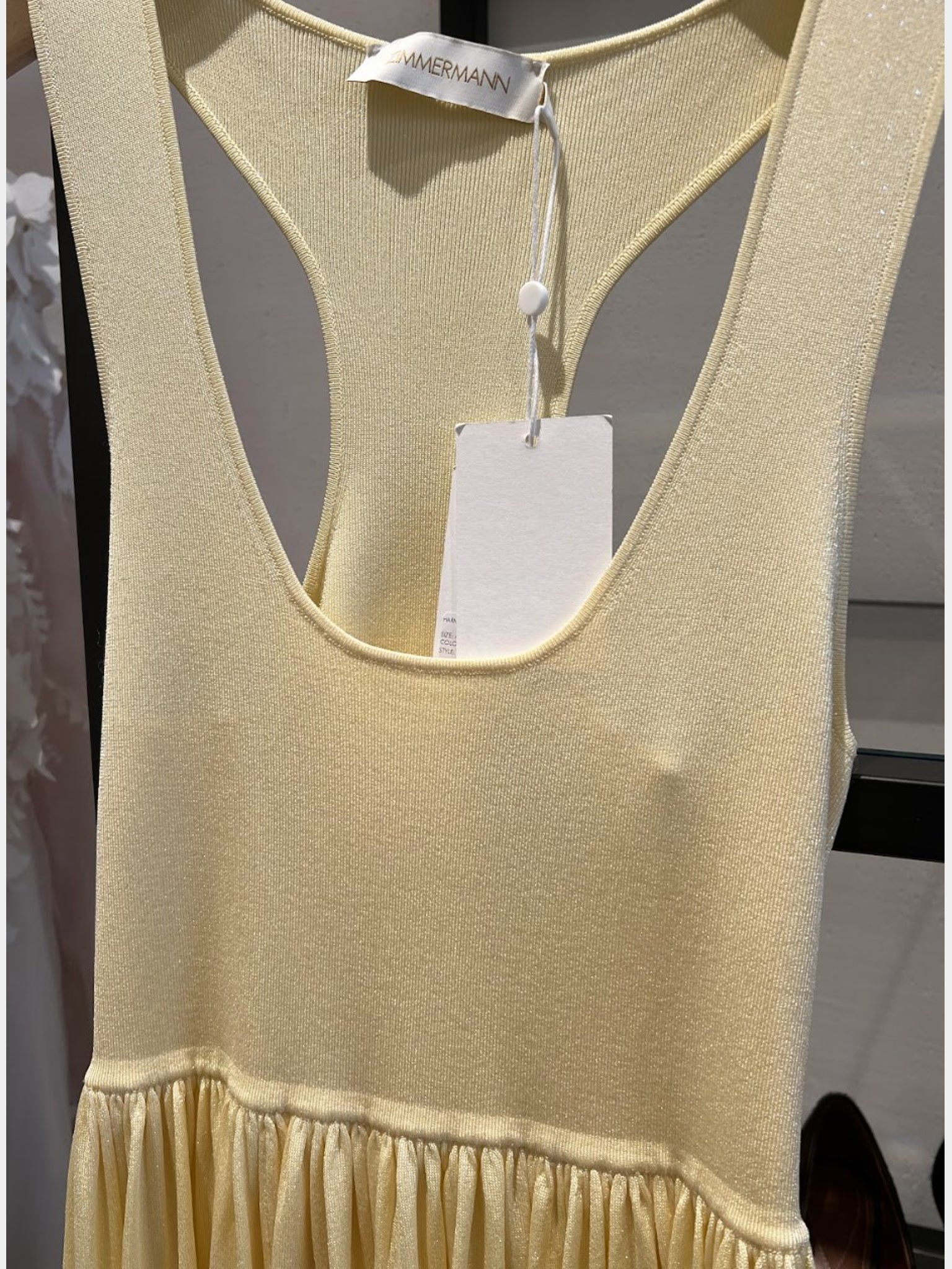 ZIMMERMANN Harmony Metallic Tank Dress LemonZimmermann