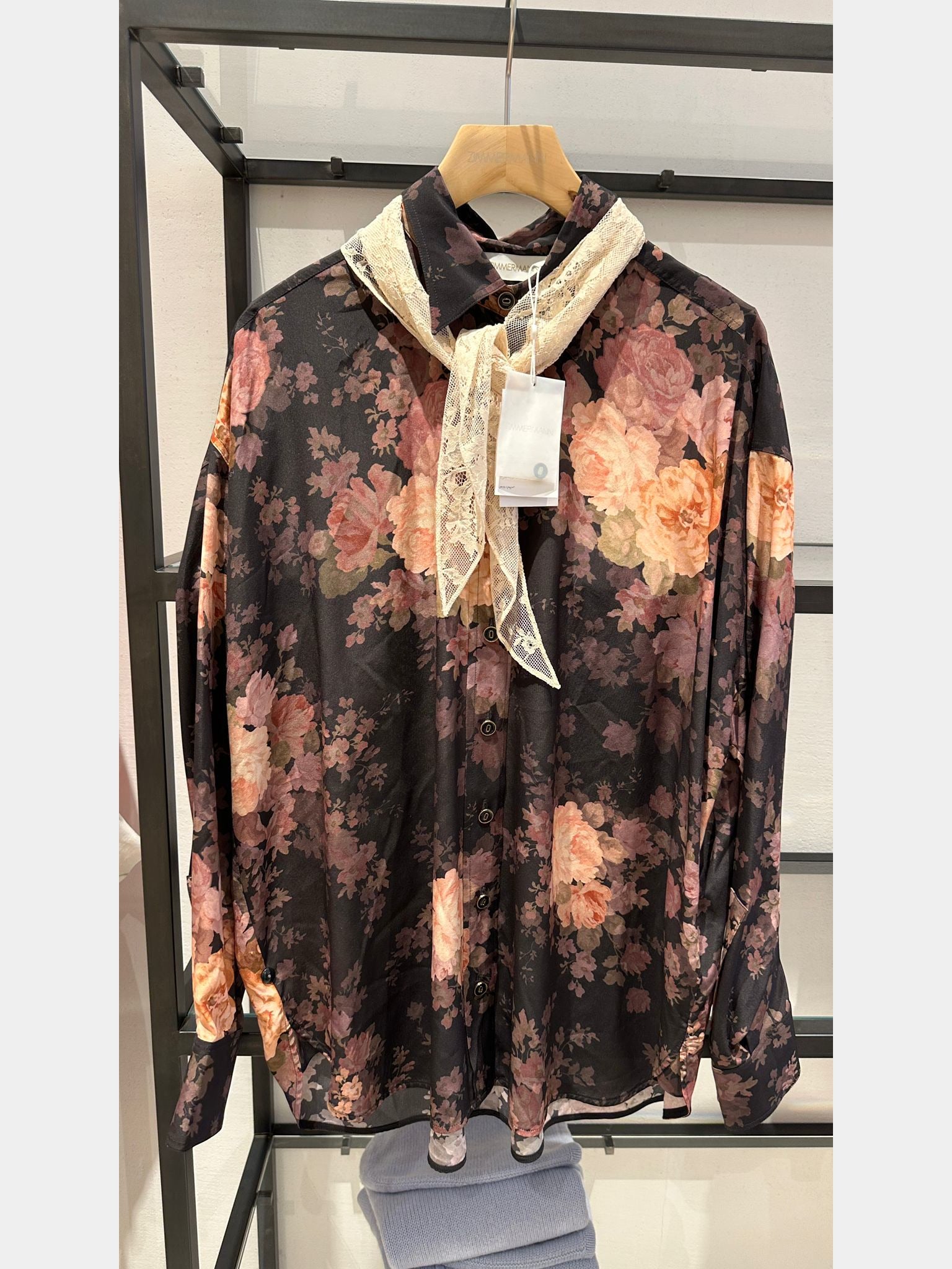 ZIMMERMANN Illustration Lace Scarf ShirtZimmermann