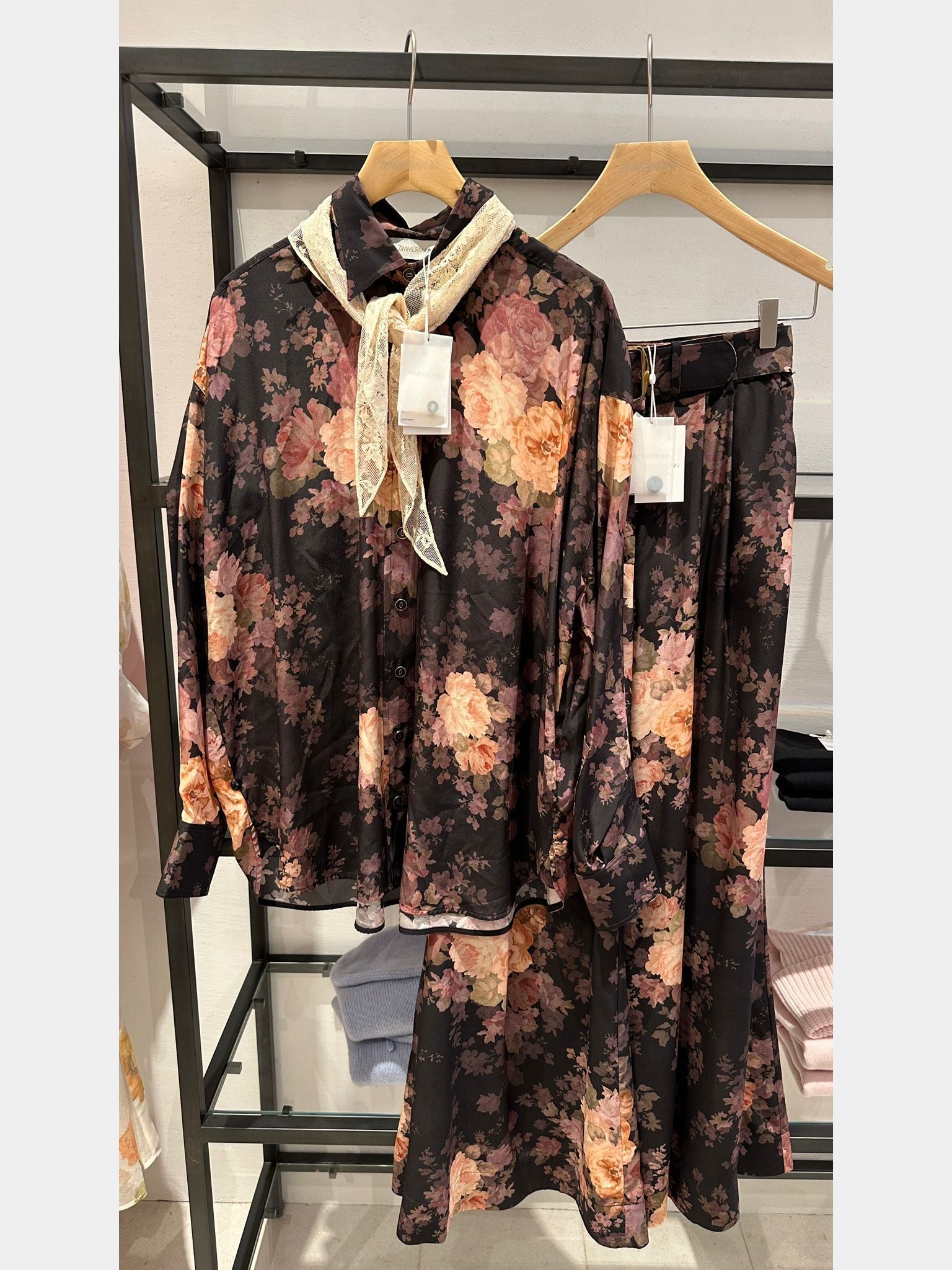 ZIMMERMANN Illustration Lace Scarf ShirtZimmermann