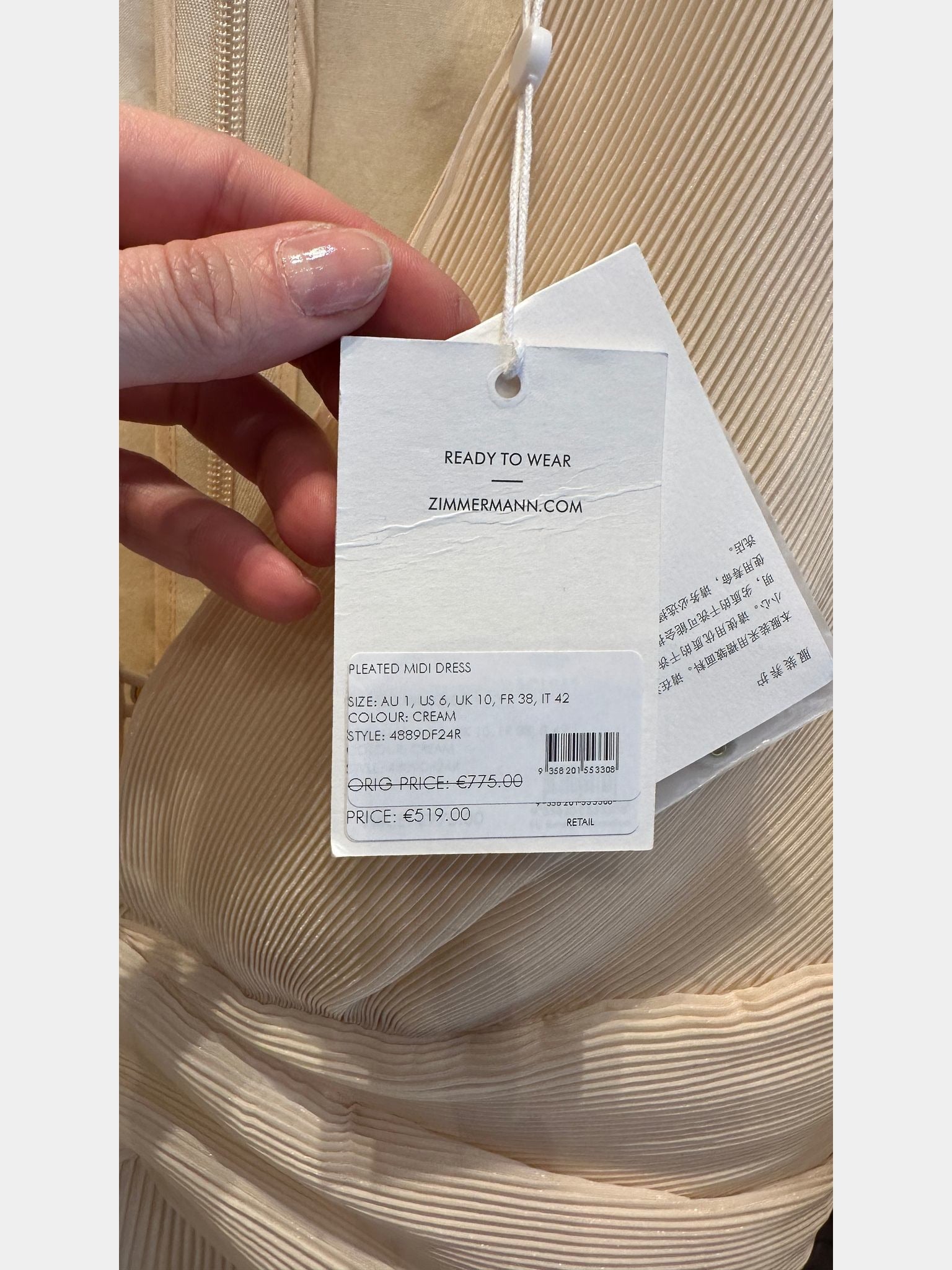 ZIMMERMANN Pleated Midi DressZIMMERMANN